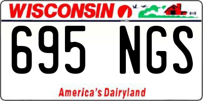 WI license plate 695NGS