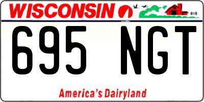 WI license plate 695NGT