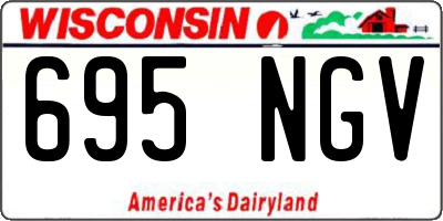 WI license plate 695NGV