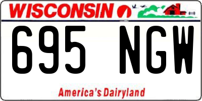 WI license plate 695NGW