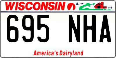 WI license plate 695NHA