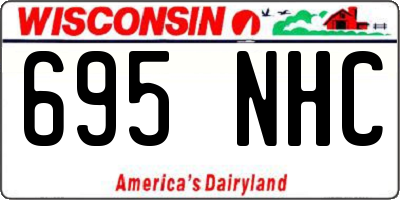 WI license plate 695NHC