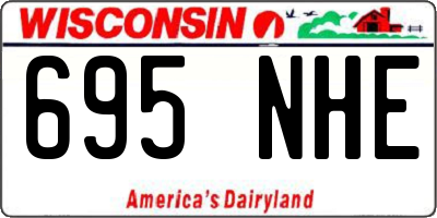 WI license plate 695NHE