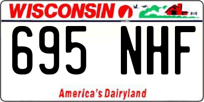 WI license plate 695NHF