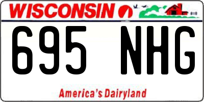WI license plate 695NHG
