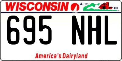 WI license plate 695NHL