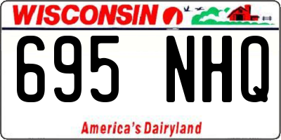 WI license plate 695NHQ