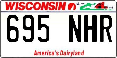 WI license plate 695NHR