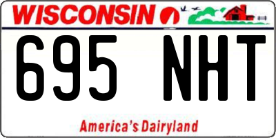 WI license plate 695NHT