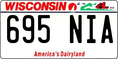 WI license plate 695NIA