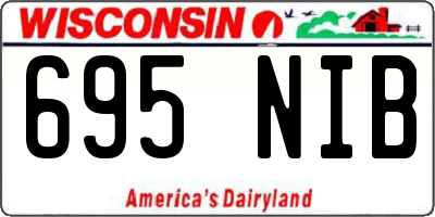 WI license plate 695NIB