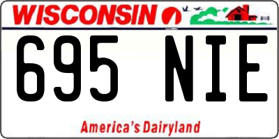 WI license plate 695NIE