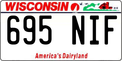 WI license plate 695NIF
