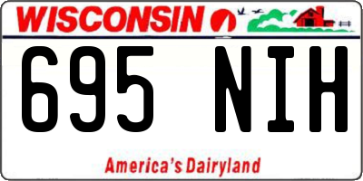 WI license plate 695NIH
