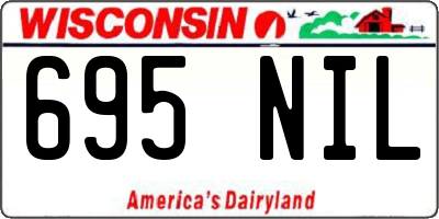 WI license plate 695NIL