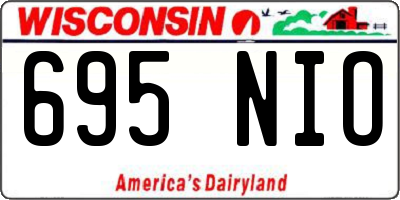 WI license plate 695NIO
