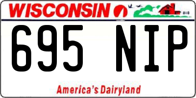 WI license plate 695NIP