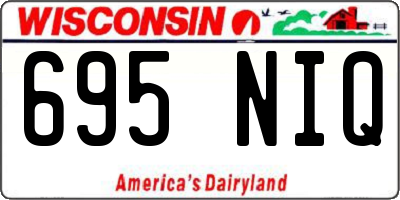 WI license plate 695NIQ