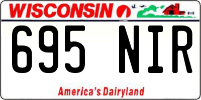 WI license plate 695NIR