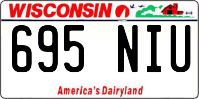 WI license plate 695NIU