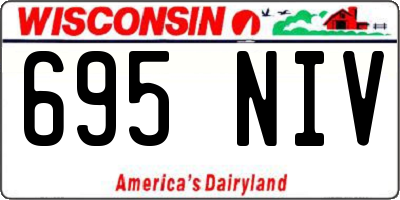 WI license plate 695NIV