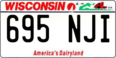 WI license plate 695NJI