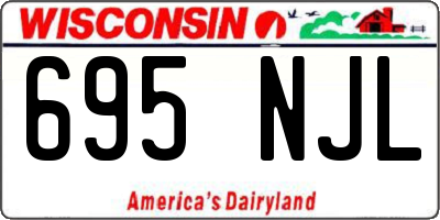 WI license plate 695NJL