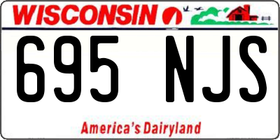 WI license plate 695NJS