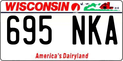 WI license plate 695NKA