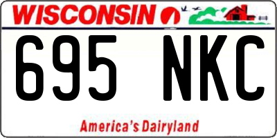 WI license plate 695NKC