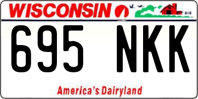 WI license plate 695NKK