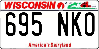 WI license plate 695NKO