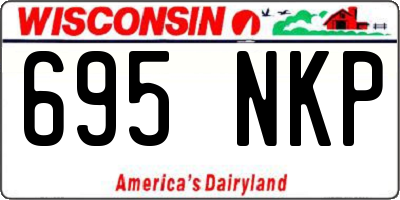 WI license plate 695NKP
