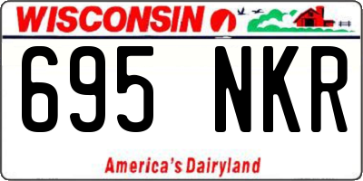 WI license plate 695NKR