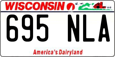 WI license plate 695NLA