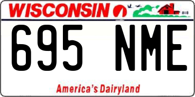 WI license plate 695NME