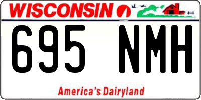 WI license plate 695NMH