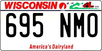 WI license plate 695NMO