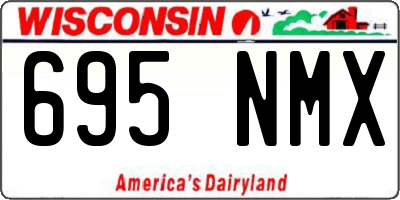 WI license plate 695NMX