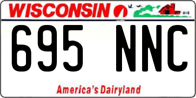 WI license plate 695NNC