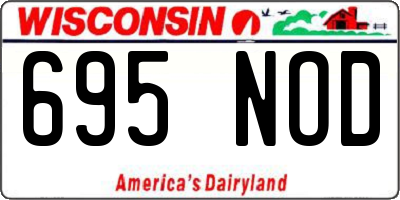 WI license plate 695NOD