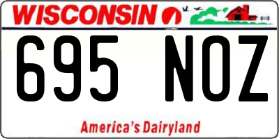 WI license plate 695NOZ