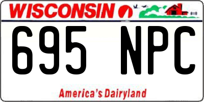 WI license plate 695NPC