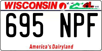 WI license plate 695NPF
