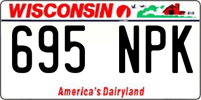 WI license plate 695NPK