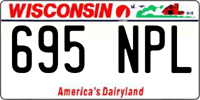 WI license plate 695NPL