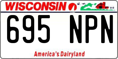 WI license plate 695NPN