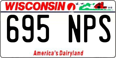 WI license plate 695NPS