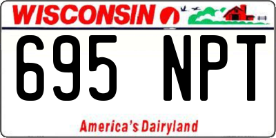WI license plate 695NPT