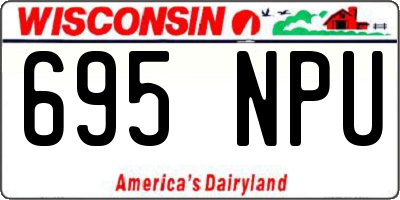 WI license plate 695NPU